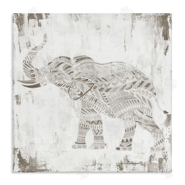 stupell industries Janet Tava | Boho Stripes Elephant