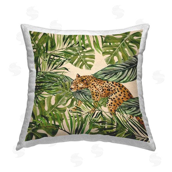 Stupell Industries Janet Tava | Botanical Leopard On Branch Printed Throw Pillow