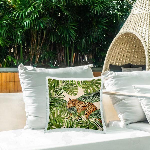 Stupell Industries Janet Tava | Botanical Leopard On Branch Printed Throw Pillow