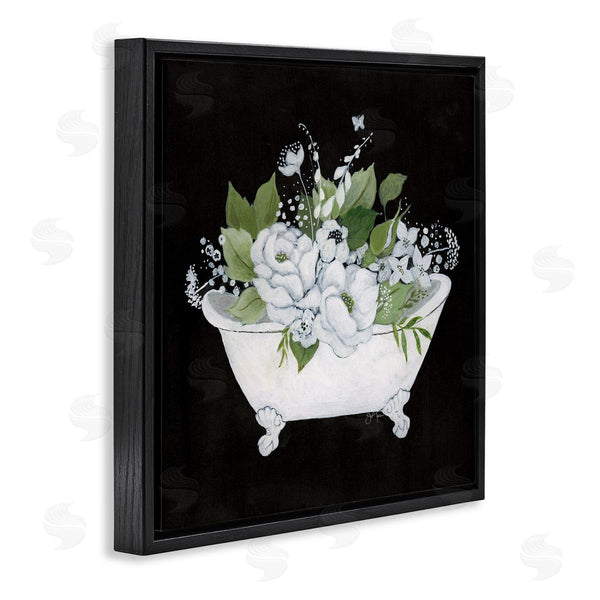 Stupell Industries Janet Tava | Charming Floral Bathtub
