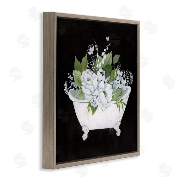 Stupell Industries Janet Tava | Charming Floral Bathtub