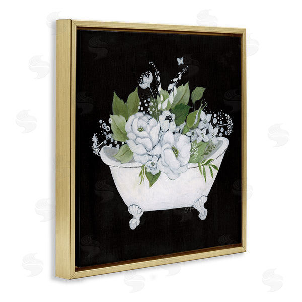 Stupell Industries Janet Tava | Charming Floral Bathtub