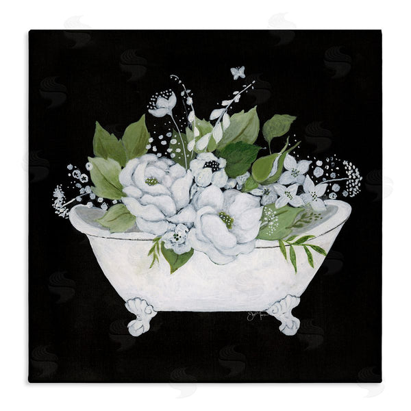 stupell industries Janet Tava | Charming Floral Bathtub