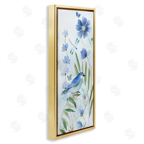 Stupell Industries Janet Tava | Cottage Botanicals & Blue Bird