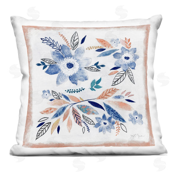 stupell industries Janet Tava | Cottage Floral Leaf Pattern Printed Throw Pillow