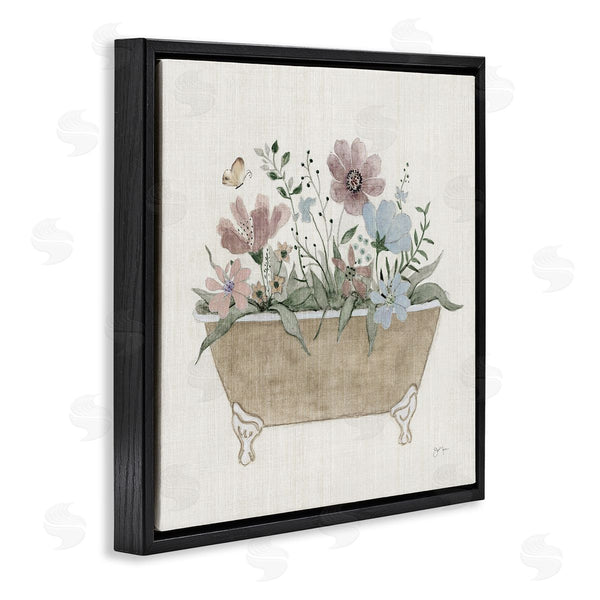 Stupell Industries Janet Tava | Cottage Florals In Bathtub