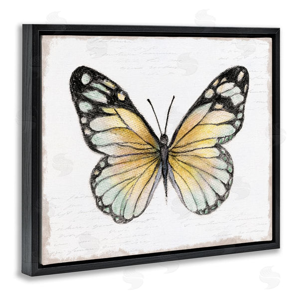Stupell Industries Janet Tava | Country Butterfly On White Wall Art