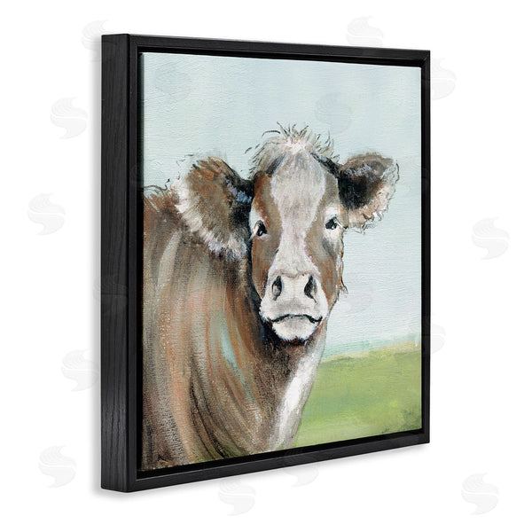 Stupell Industries Janet Tava | Cow Gazing Farm Pasture Clear Blue Sky Wall Art