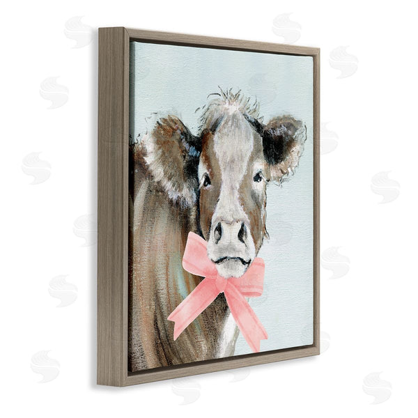 Stupell Industries Janet Tava | Cow With Pastel Ribbon