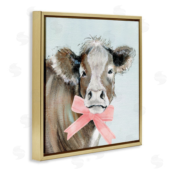 Stupell Industries Janet Tava | Cow With Pastel Ribbon