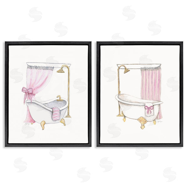 Stupell Industries Janet Tava | Feminine Simple Glam Bathtubs