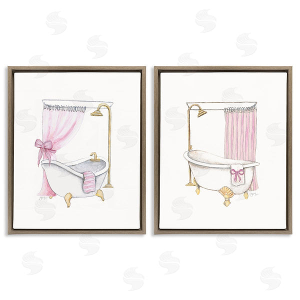 Stupell Industries Janet Tava | Feminine Simple Glam Bathtubs