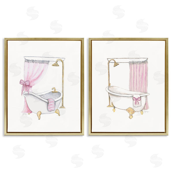 Stupell Industries Janet Tava | Feminine Simple Glam Bathtubs