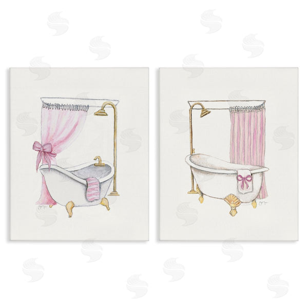 stupell industries Janet Tava | Feminine Simple Glam Bathtubs