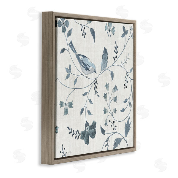 Stupell Industries Janet Tava | Flower Pattern With Bird Perched Wall Art