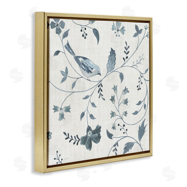 Stupell Industries Janet Tava | Flower Pattern With Bird Perched Wall Art
