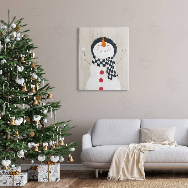 Stupell Industries Janet Tava | Happy Smile Winter Snowman Wall Art