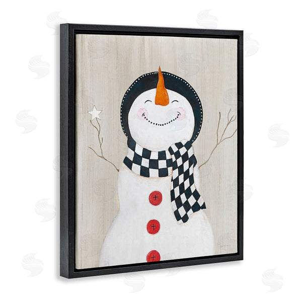 Stupell Industries Janet Tava | Happy Smile Winter Snowman Wall Art