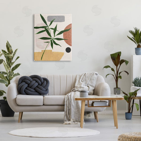 Stupell Industries Janet Tava | House Plant & Abstract Shapes Wall Art