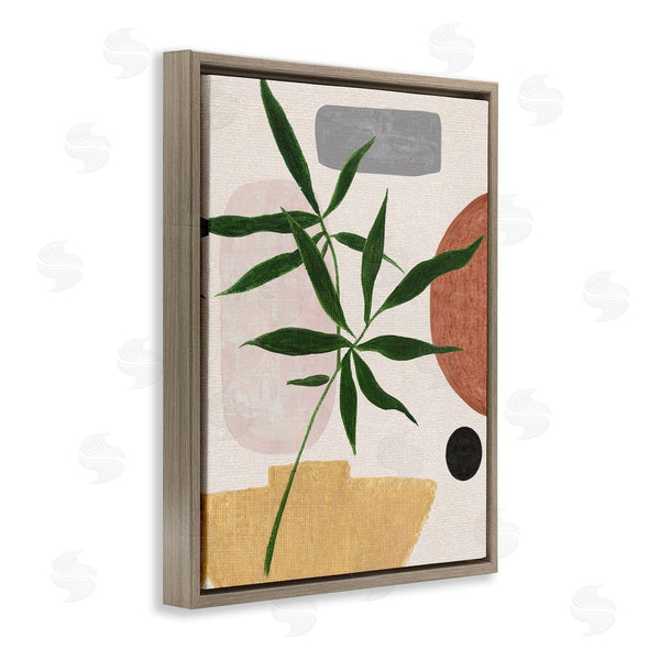 Stupell Industries Janet Tava | House Plant & Abstract Shapes Wall Art