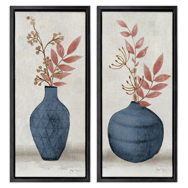 Stupell Industries Janet Tava | Ikebana Flower Vases Arrangement Wall Art