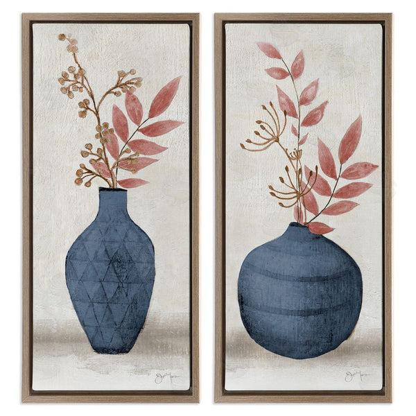 Stupell Industries Janet Tava | Ikebana Flower Vases Arrangement Wall Art