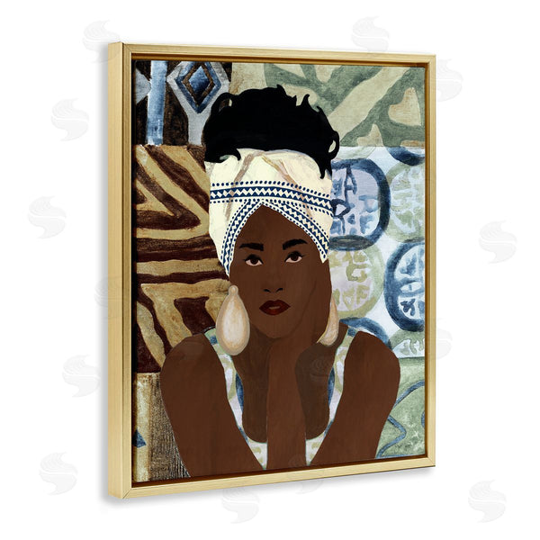 Stupell Industries Janet Tava | Introspective Woman In Earth Tones