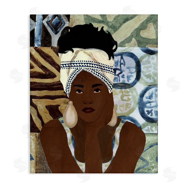 stupell industries Janet Tava | Introspective Woman in Earth Tones