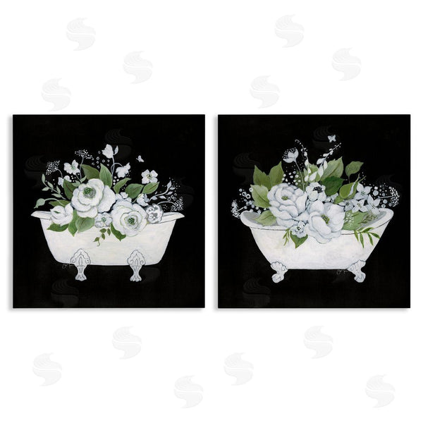 stupell industries Janet Tava | Inviting Magnolia Clawfoot Tub Wall Art