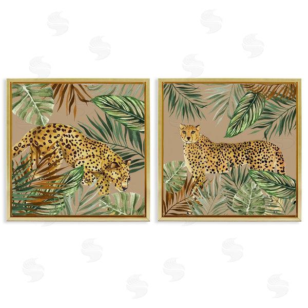 Stupell Industries Janet Tava | Jungle Prowler Cheetahs