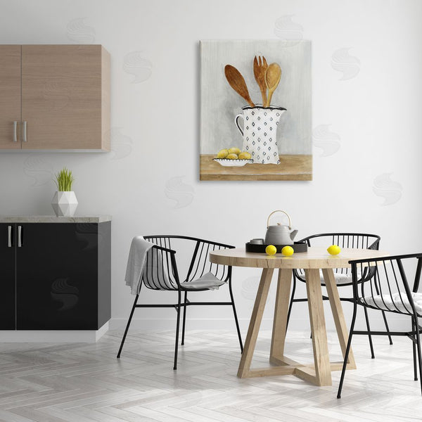Stupell Industries Janet Tava | Lemons & Utensils Kitchen Painting Wall Art