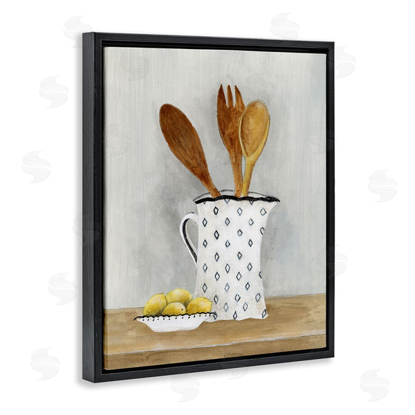 Stupell Industries Janet Tava | Lemons & Utensils Kitchen Painting Wall Art