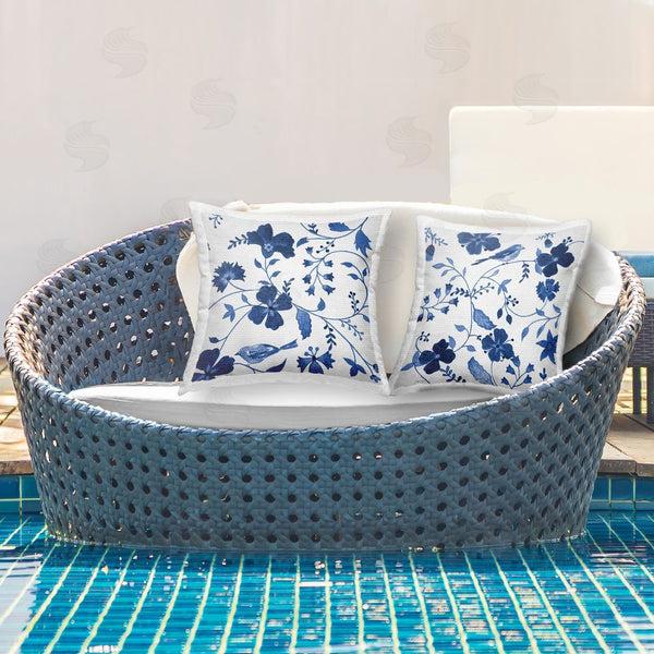 Stupell Industries Janet Tava | Minimal Floral & Bird Printed Throw Pillow Set