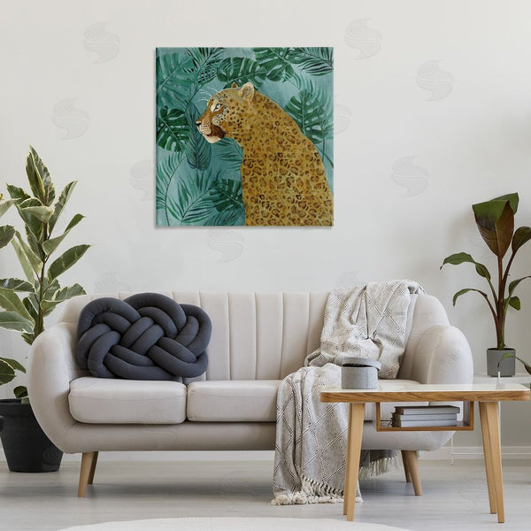 Stupell Industries Janet Tava | Monstera & Palms Cheetah Wall Art