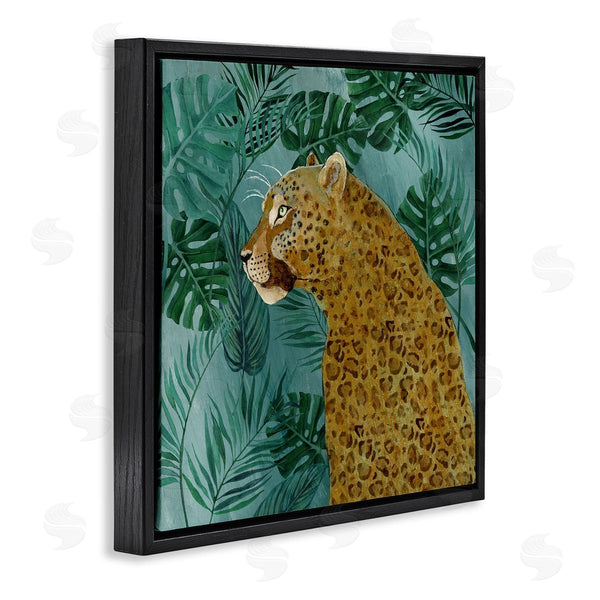 Stupell Industries Janet Tava | Monstera & Palms Cheetah Wall Art