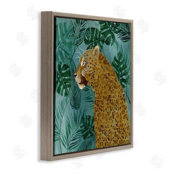 Stupell Industries Janet Tava | Monstera & Palms Cheetah Wall Art