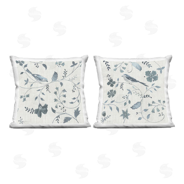 stupell industries Janet Tava | Natural Birds & Branches Printed Throw Pillow Set