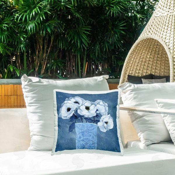 Stupell Industries Janet Tava | Ornate Vase Flowers Printed Throw Pillow