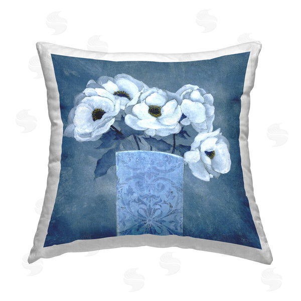stupell industries Janet Tava | Ornate Vase Flowers Printed Throw Pillow