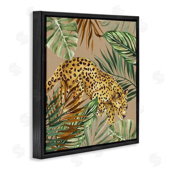 Stupell Industries Janet Tava | Palm Leaves Surrounding Leopard