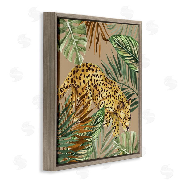 Stupell Industries Janet Tava | Palm Leaves Surrounding Leopard