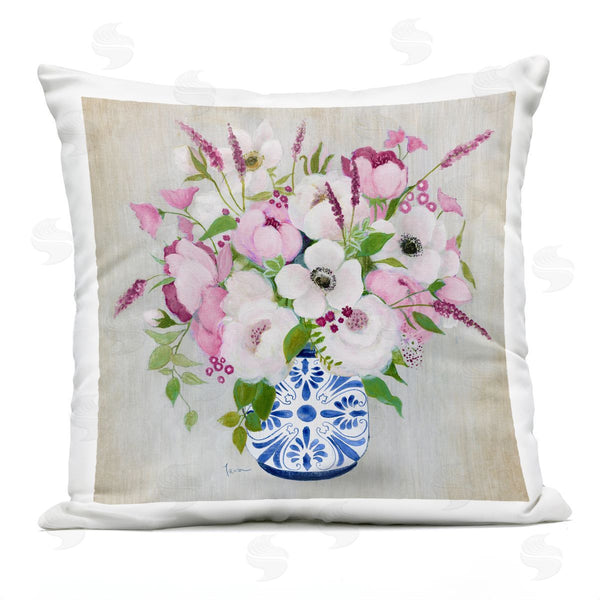 Stupell Industries Janet Tava | Pink Flower Chinoiserie Printed Throw Pillow