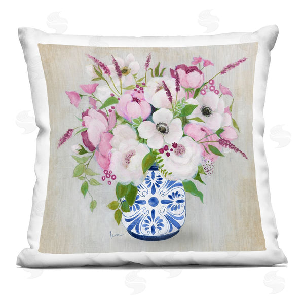 stupell industries Janet Tava | Pink Flower Chinoiserie Printed Throw Pillow