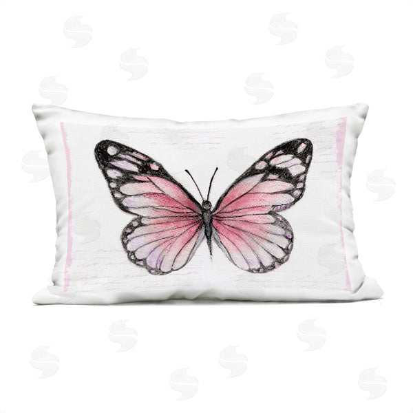 Stupell Industries Janet Tava | Pink Monarch Butterfly Printed Throw Pillow