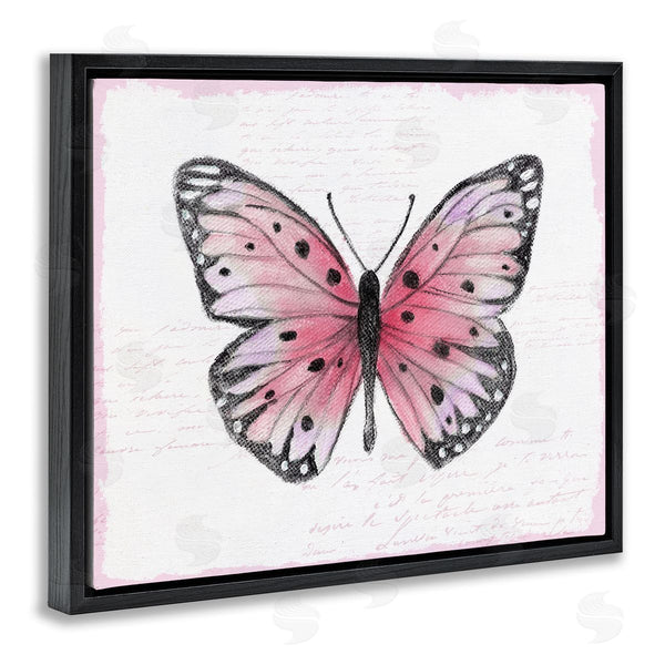 Stupell Industries Janet Tava | Pink Toned Vintage Butterfly