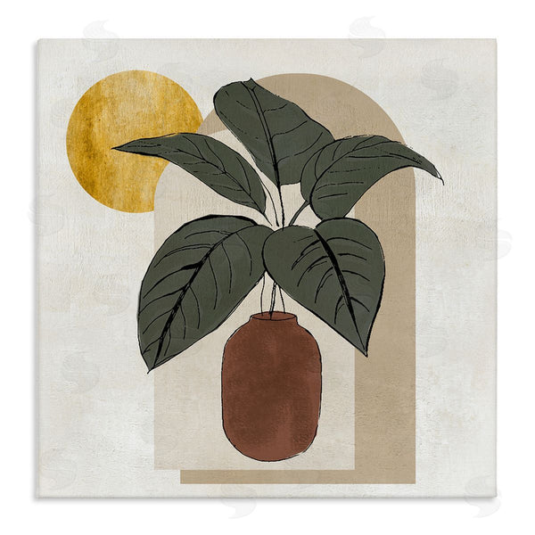 stupell industries Janet Tava | Planter Leaves Geometric Sun Shapes Wall Art