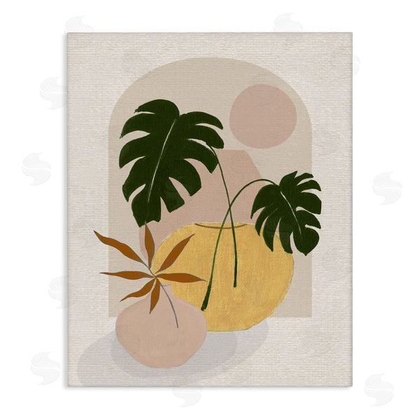 stupell industries Janet Tava | Potted Monstera Plant Leaves Wall Art