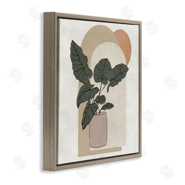 Stupell Industries Janet Tava | Potted Plant Arched Geometric Shapes Wall Art