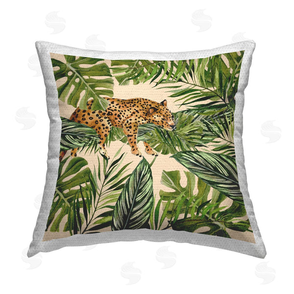 Stupell Industries Janet Tava | Resting Leopard On Branch Printed Throw Pillow