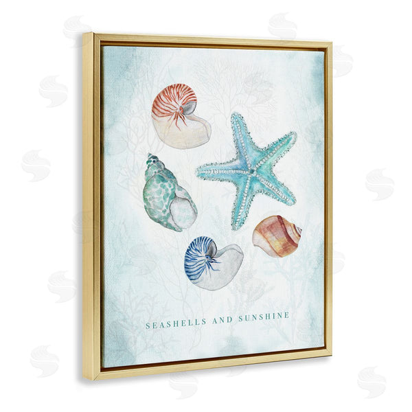 Stupell Industries Janet Tava | Seashells And Sunshine Saying
